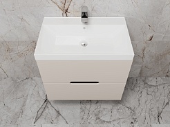 Style Line Тумба с раковиной Матис 70 подвесная крем – фотография-4